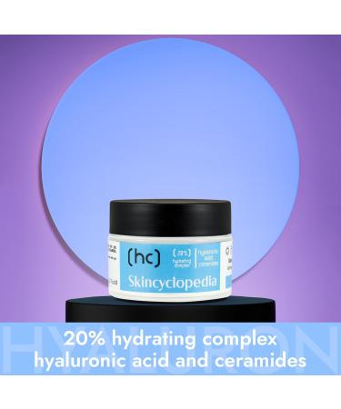 Skincyclopedia Concentrated Face Moisturiser with 20% Hydrating Complex with Hyaluronic Acid Ceramides Glycerin Argan Oil and Shea Butter - All-Day Hydrating Face Cream 50ml - Buy Online on GoSupps.com