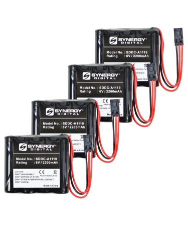 Synergy Digital Door Lock Batteries Compatible with Stanley Security Systems 1003 Door Lock (Alkaline 6V 2200 mAh) Combo-Pack Includes: 4 x DL-40 Batteries