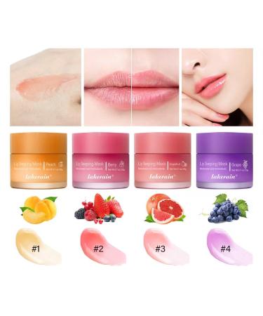 Buy Lip Sleeping Mask with Vitamin C - Nourishing Night Lip Mask for Hydration & Brightening - 0.7 Oz Grape Flavor - Buy Online on GoSupps.com