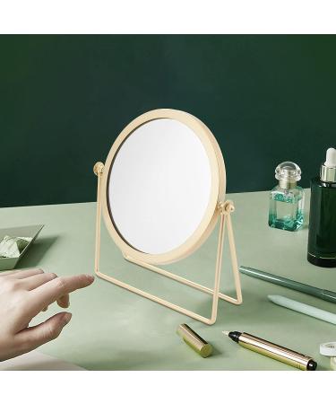 Cusstally Gold Backlit 360 Round Vanity Mirror for Lady Desktop Makeup - Buy Online on GoSupps.com