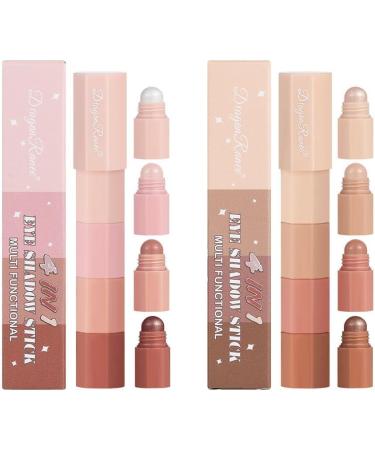 4 Colour Eyeshadow Pencil Eyeshadow Pencil Cream Stick Matte & Shimmer Eyeshadow Set Waterproof Glitter Eyeshadow Face & Eye Highlighter Pen for Long Lasting (B) - Buy Online on GoSupps.com