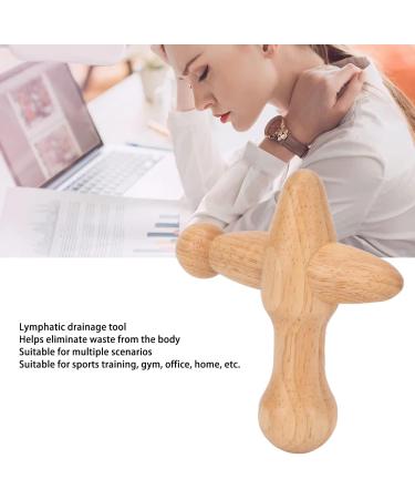 Fockety Cross-Shaped Wooden Trigger Point Massager | Lymphatic Drainage & Muscle Pain Relief Tool - Buy Online on GoSupps.com