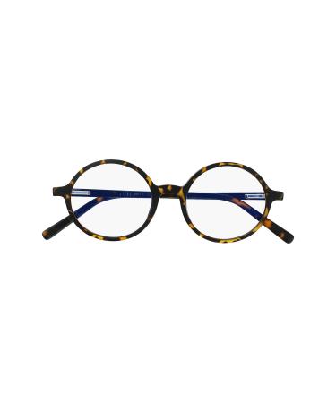 Silac - Screen Turtle 7601 - Unisex reading glasses with blue light blockers for computer - light and durable - retro style tortoise - with or without prescription +3.50