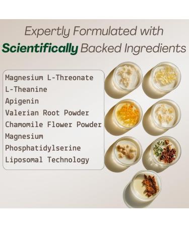 MAGPLUS+ Magnesium L-Threonate w Apigenin & L Theanine, 1500mg 7-Ingredient Sleep Blend - Brain & Memory Support - Liposomal Magnesium Threonate Supplement (60, Sleep & Brain) - Buy Online on GoSupps.com