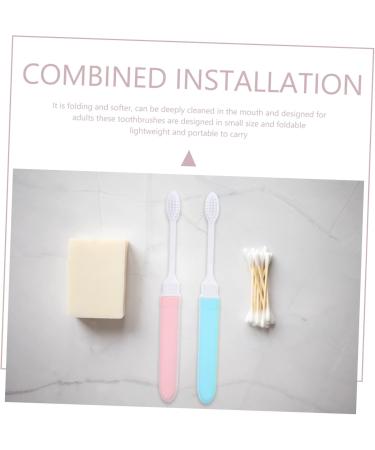 Homsfou 5-Stage Travel Toothbrush Case - Collapsible Manual Toothbrush Box for Pregnant Women - Bulk Art Fiber Travel Accessory - Buy Online on GoSupps.com