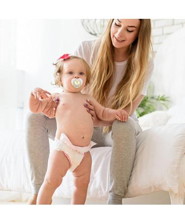 Flexible BPA-Free Silicone Pacifier Set for 0-6 Months - 4 Curved Binkies - Buy Online on GoSupps.com