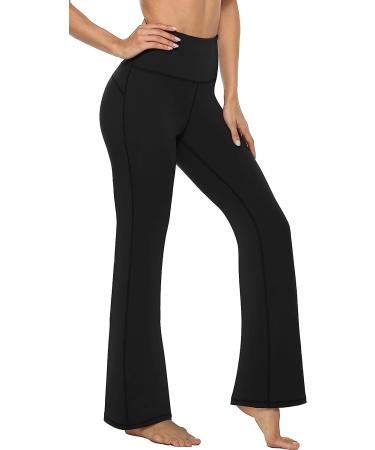 AFITNE Women's High Waist Bootcut Yoga Pants with Pockets - Tummy Control, 4 Way Stretch, Size 3XL, Black - Buy Online on GoSupps.com