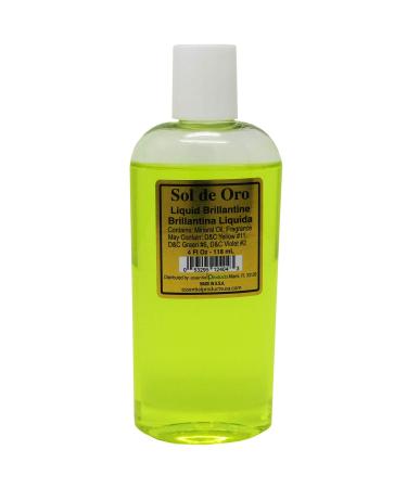 Sol de Oro Liquid Brillantine yellow 4 fl oz Brillantina Liquida Amarrilla