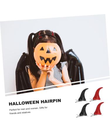 FRCOLOR 1 Set 2 Pairs Horn Hairpin Devil Hair Clips Horn Hair Clips Christmas Bobby Horror Hair Clips Hair Accessories for Prom Hairpin for Halloween Flash Metal Makeup Baby Girl - Buy Online on GoSupps.com