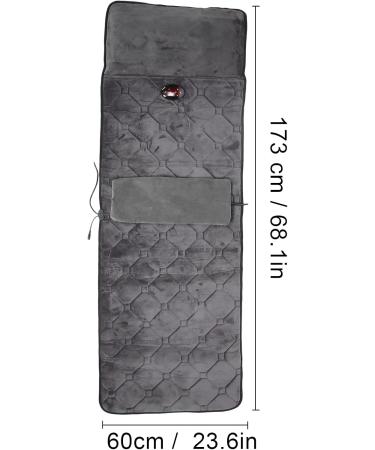 Electrically Heated Massage Mattress - Full-Body Shiatsu Pain Relief Pad with Hot Compress & Warming Lumbar Pillow (EU) - Buy Online on GoSupps.com
