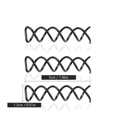 LEBQ Black Spiral Hair Clip - 20 Pcs - Perfect for DIY Hairstyles Bun Pins & Hair Accessories | International Shipping Available - Buy Online on GoSupps.com