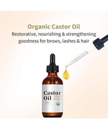 Huile de ricin biologique pour les cheveux les cils et le visage huile de ricin pure biologique press e froid non raffin e bouteille en verre de 60 ml - Buy Online on GoSupps.com
