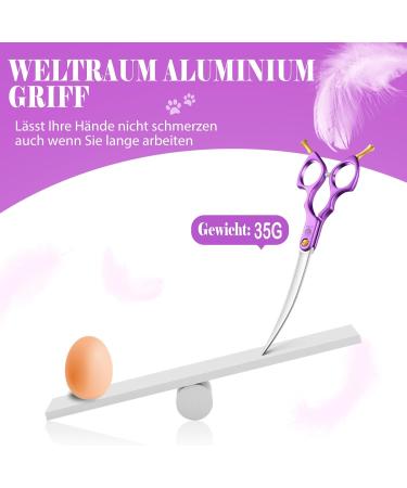 Purple Dragon 6-Inch Dog & Cat Grooming Scissors Ultra-Light Aluminum Handle JP 440C Steel Professional Fur Shears for Pet Groomers & Beginners - Buy Online on GoSupps.com