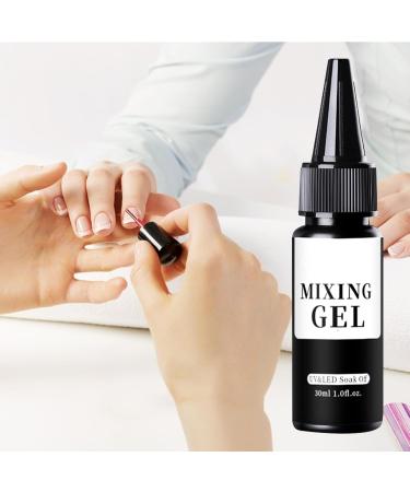 Clear Gel Polish - Multifunctional Mixing Gel 30ml Long-Lasting Mixing Polish for Holidays Weddings Cosplay and Home Use - Buy Online on GoSupps.com