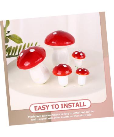 Alipis 60 Pcs Mushroom Cake Toppers Lovely Tiny Mushrooms Birthday Cake Decorations Woodland Theme Cupcake Toppers Cute Mushroom Cupcake Topper Balloon Pump Paper Cup Foam Statue Red - Buy Online on GoSupps.com