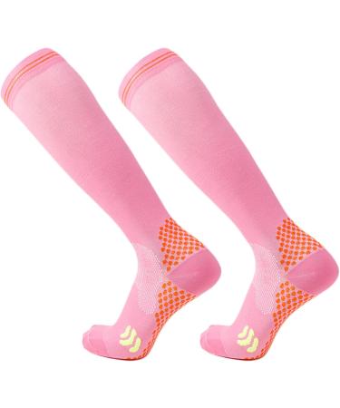 Luofang Compression Socks for Men & Women - 23-32 mmHg Knee-High Breathable Padded for Enhanced Blood Circulation - Ideal Running Socks in Black - Buy Online on GoSupps.com