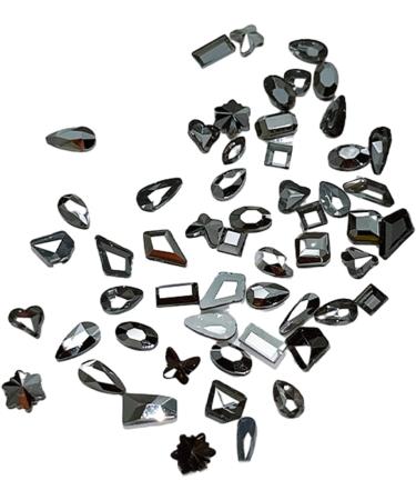 FEIlei 100Pcs Mixed Glass Crystal Hybrid Diamond Rhinestones Nail Art Decorations Drop Rhombus Flatback Stones 3D Gems - Buy Online on GoSupps.com