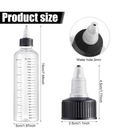 8.5oz Hair Oil Applicator Bottle - Plastic Squeeze Bottle for Hair Dye with Twist-On Tip & Clear Graduated Scale - Buy Online on GoSupps.com