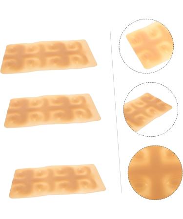 LALAFINA 3pcs Silicone Practice Skin Silicone Makeup Skin Face Skin Makeup Brow Skin Thicken Cosmetic 3d - Buy Online on GoSupps.com