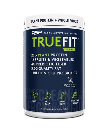 RSP Nutrition TrueFit Plant Protein Shake Meal Replacement Creamy Vanilla 1.67 lb (760 g)
