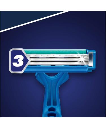 Gillette Blue 3 Disposable Razors for Men - Triple Blade Moisture Strips 8 Razors (4 Pack) - International Shipping Available - Buy Online on GoSupps.com