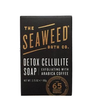 Seaweed Bath Co. Detox Cellulite Bar Soap (Pack of 3) - 3.75 oz - Coconut Oil, Kukui Oil, Bladderwrack Seaweed, Cinnamon & Charcoal Powder - Buy Online on GoSupps.com