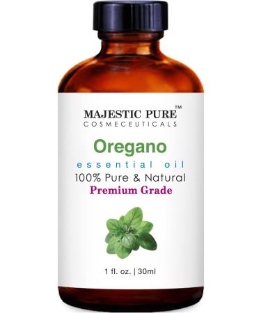 MAJESTIC PURE Oregano Essential Oil - 100% Pure & Natural Oregano Oil for Hair Care Skin Aromatherapy Massage & Home Diffusers - Premium Grade 1 Fl Oz - Buy Online on GoSupps.com