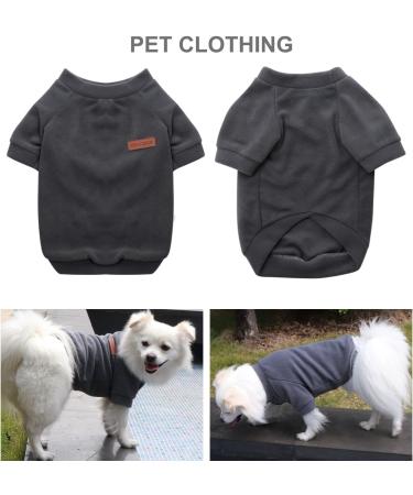 XXL Gray Hualisiji Dog Sweater - Warm Fleece Sweatshirt for Small Dogs | Soft Lightweight & Easy to Wear - Buy Online on GoSupps.com