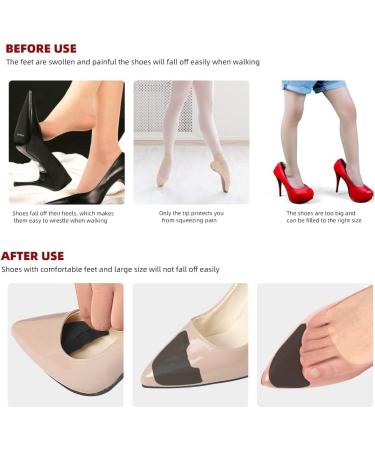 Adjustable Toe Filler Inserts 4 Pairs - Perfect Fit for Loose Shoes Half Cushion Inserts for Women s Heels & Sneakers (Black & Beige) - Enhance Comfort & Style - Buy Online on GoSupps.com