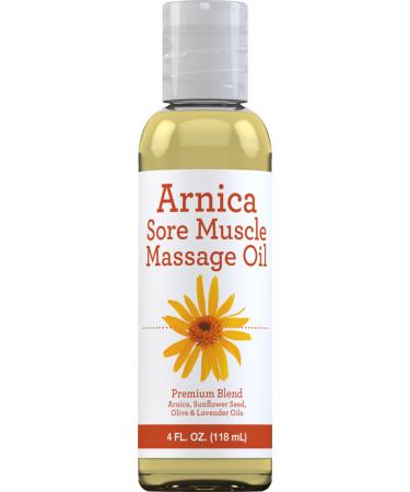 Piping Rock Arnica Massage Oil | 4 fl oz | Great for Sore Muscles | Premium Blend for Massage Therapy