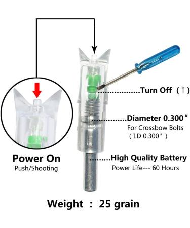 6PCS Green Lighted Nocks for Crossbow - .300/7.62mm ID LED Arrow Nocks for Archery Hunting - Buy Online on GoSupps.com