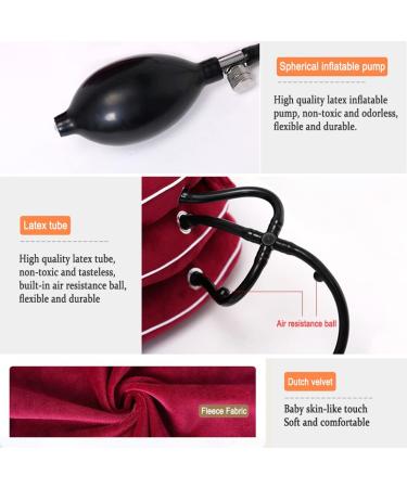 Foojo Neck Tractor - Inflatable Adjustable Neck Support for Pain Relief | Neckline Correction Equipment (Red) - Buy Online on GoSupps.com