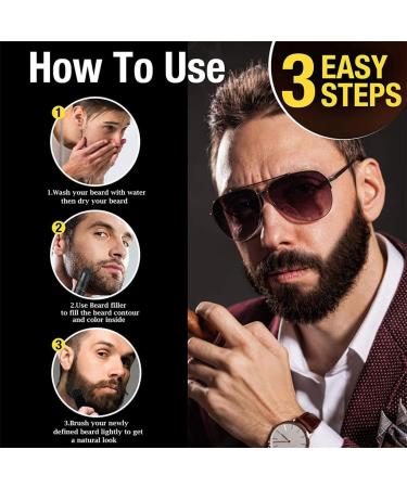 Hommes barbe instantan ment remplissage poudre cheveux patchs rehausseur coloration couverture maquillage maison voyage stylo teinture accessoires Noir - Buy Online on GoSupps.com