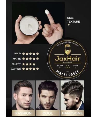 JaxHair Matte Hair Paste for Men | Strong Hold Hair Styling Clay | Natural Matte Finish for All Hair Types (100g - Buy Online on GoSupps.com