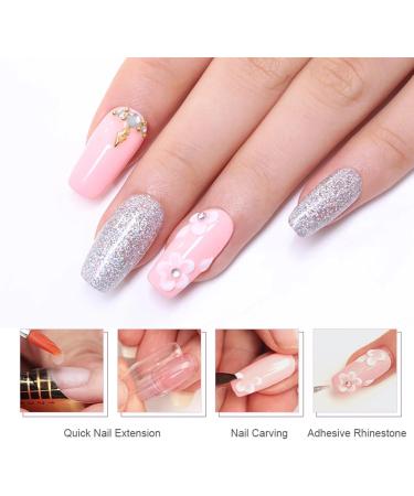 Acrylic Nail kit Acrylic Powder Set Acrylic Powder and Liquid Set for Beginners 8 Colour Nails Kit Acrylic Set for Nail Extension Carving with Acrylic Nail Brush for Home (B) - Buy Online on GoSupps.com