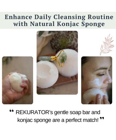 Buy RE: REKURATOR pH Balanced Facial Bar & Konjac Sponge Set - Best Natural Skincare for Glowing Skin - International Shipping Available - Buy Online on GoSupps.com