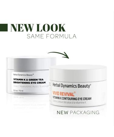 HD Beauty Vivid Revival Vitamin K Under Eye Cream 0.5oz - Reduce Dark Circles, Puffiness, and Fine Lines - With Hyaluronic Acid and Aloe Vera - Buy Online on GoSupps.com