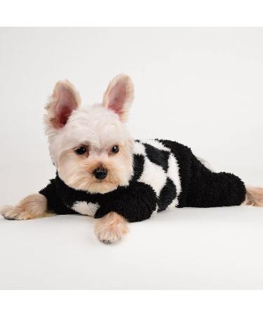 Sebaoyu Plaid Turtleneck Dog Pajamas | Fleece Sweater for Small Dogs | Winter Tiny Dog Clothes | X-Small Black - Buy Online on GoSupps.com