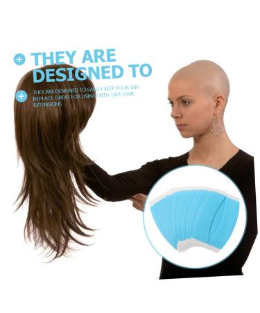 Housoutil 23 Sheets Double Sided Wig Film Hair Extension Holder Hair Wig Tape Double Side Tape Hair Extension Tape Strips Waterproof Tape Toupee Tape Paper Accessories Water Proof - Buy Online on GoSupps.com
