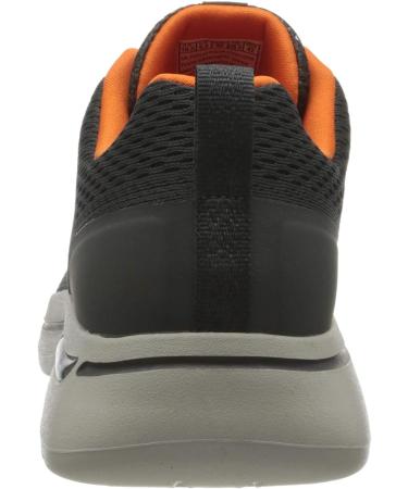 Skechers Men's GoWalk Arch Fit Athletic Walking Shoe 12 Charcoal/Orange - Buy Online on GoSupps.com