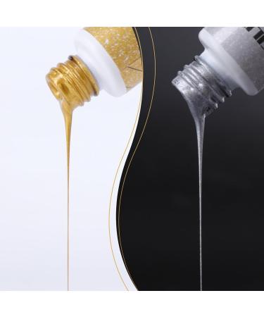 NXJ INFILILA Nail Art Gel Polish 2pcs 8ml Liner Nail Polish Set Gel Polish Liner Gold & Silver Classic Colors Gel Paint for Nails DIY Nail at Home and Manicure Salon Liner Gold Silver - Buy Online on GoSupps.com