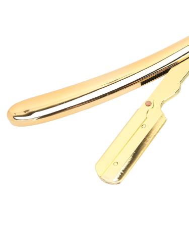 Premium Gold Stainless Steel Men's Hand Razor for Barbers & Home Use - No Blade Included - Buy Online on GoSupps.com