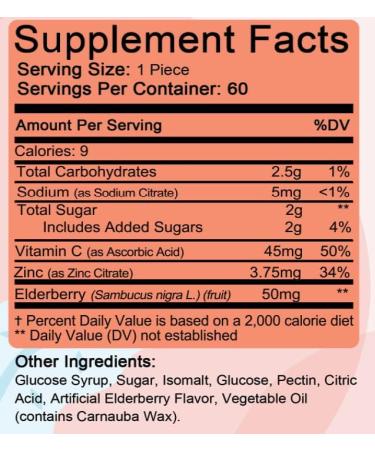 Mr. Pen Elderberry Vitamin C Zinc Gummies for Kids - 60 Count | Immune Support for 4+ Years - Non-GMO, Vegan, Gluten-Free - Buy Online on GoSupps.com