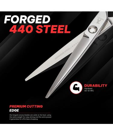 Shogun Ergo Premium Japanese 440C Steel Hair Scissors - Professional Barber Salon Shears for Hairdressers Barbers and Salon Use 5.0" - Buy Online on GoSupps.com