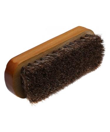 Shoe Brush Wooden Horsehair Brush Natural Leather Soft Polishing Tool Polishing Shoe Brush Bristle Tool Cleaning Shoe Brush Brush Onecolor