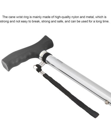 Walking Stick Wrist Strap 2pcs - Black Wrist Loop Accessories for Walking Stick Holder - Buy Online on GoSupps.com