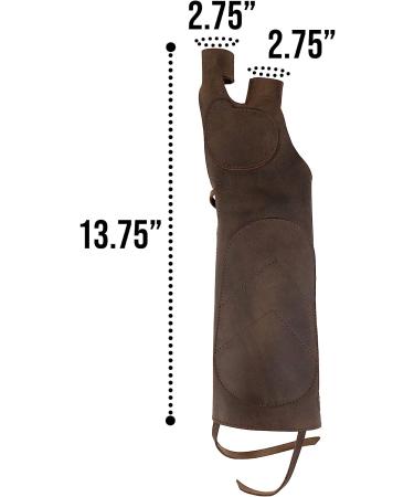 Valhalla Gear Handmade Full Grain Leather Forearm Guard - Bourbon Brown - Buy Online on GoSupps.com