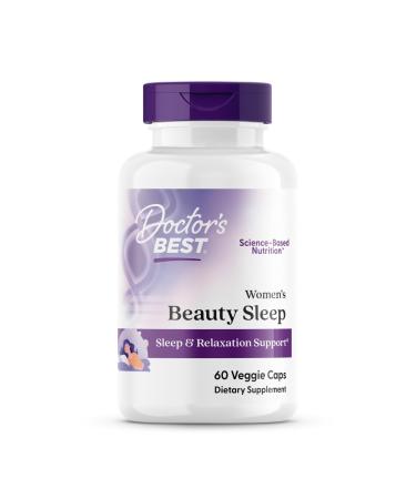 Doctors Best Womens Beauty Sleep with Magnesium, Theanine, Melatonin, Sleep & Relaxation Support, Non-GMO, Gluten Free, Soy Free, Vegan 60 Veggie Caps