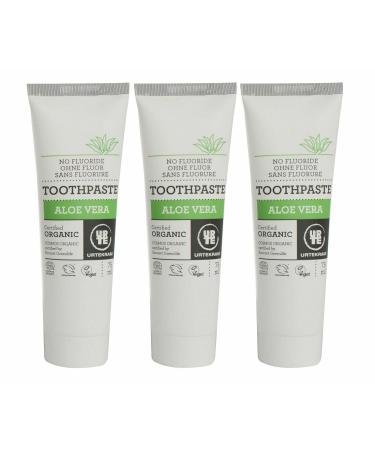 Urtekram Aloe Vera Toothpaste - 3 x 75 ml | Natural Fluoride-Free International Shipping - Buy Online on GoSupps.com