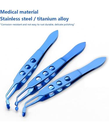 Dajidafu Stainless Steel Eyelid Tweezers Non-Slip Handheld Eye Lid Cleaning Clips Clamps Facial Beauty Devices Salon Accessories Large Round Tip - Buy Online on GoSupps.com